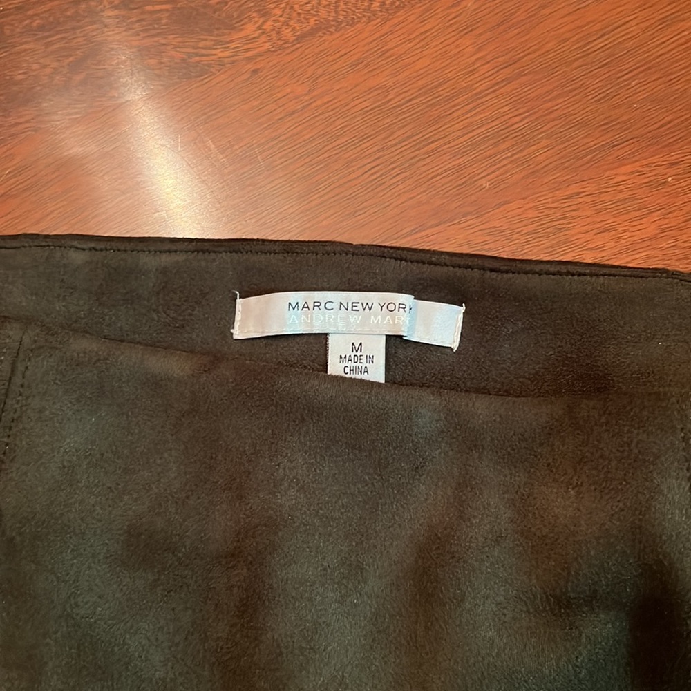 Green Suede Pencil Skirt